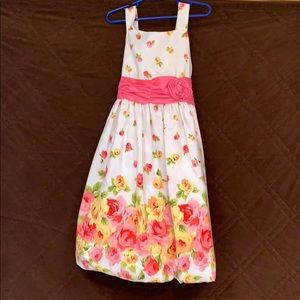 Girls flower design Easter dress
